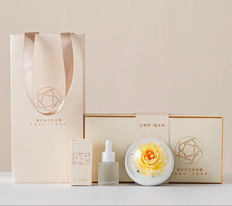 Handmade Ceramic Flower Fragrance Diffuser – Peony
