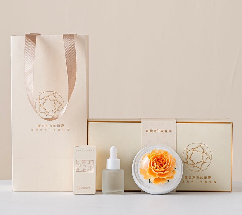 Handmade Ceramic Flower Fragrance Diffuser – Peony