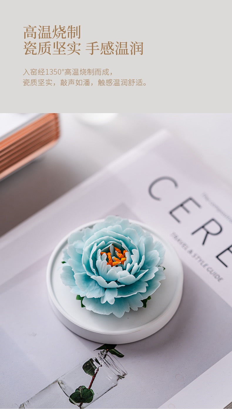Handmade Ceramic Flower Fragrance Diffuser – Peony