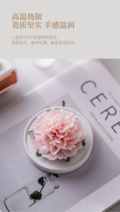 Hand-molded Ceramic Peony Aroma Diffuser