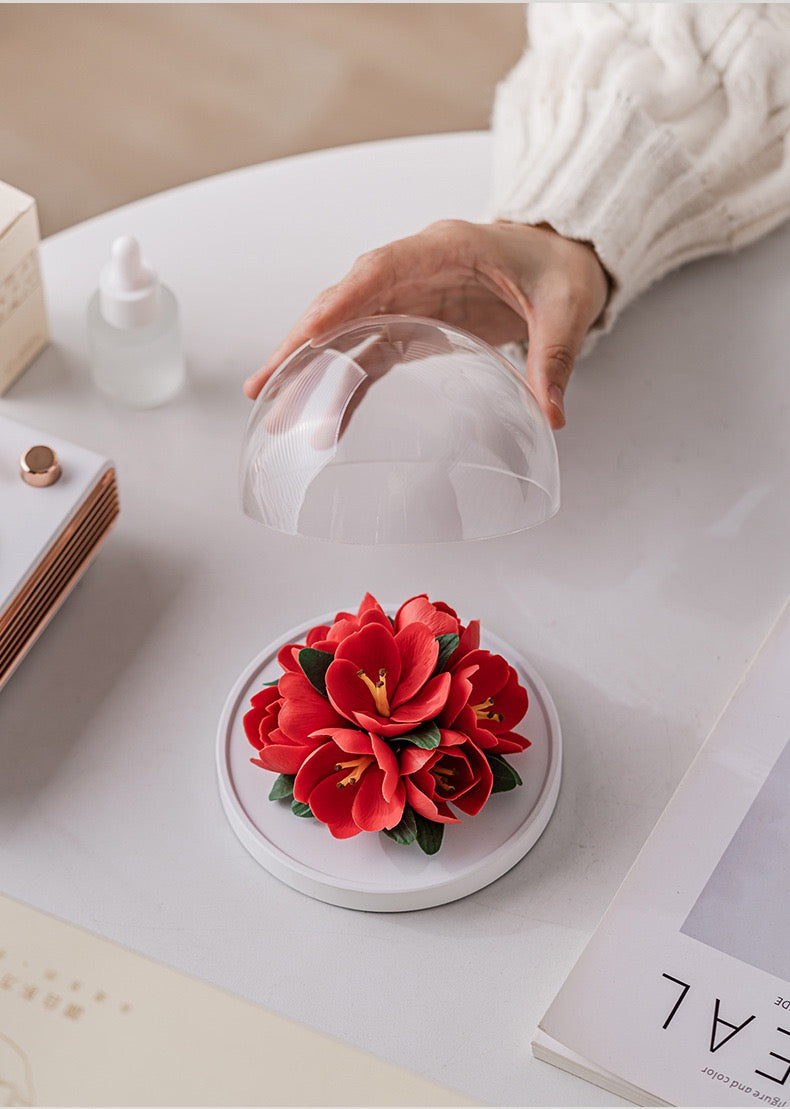 Hand-Molded Ceramic Flower Fragrance Diffuser – Tulip