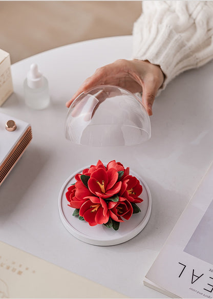 Hand-Molded Ceramic Flower Fragrance Diffuser – Tulip