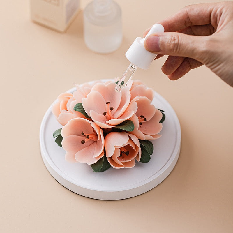 Hand-Molded Ceramic Flower Fragrance Diffuser – Tulip