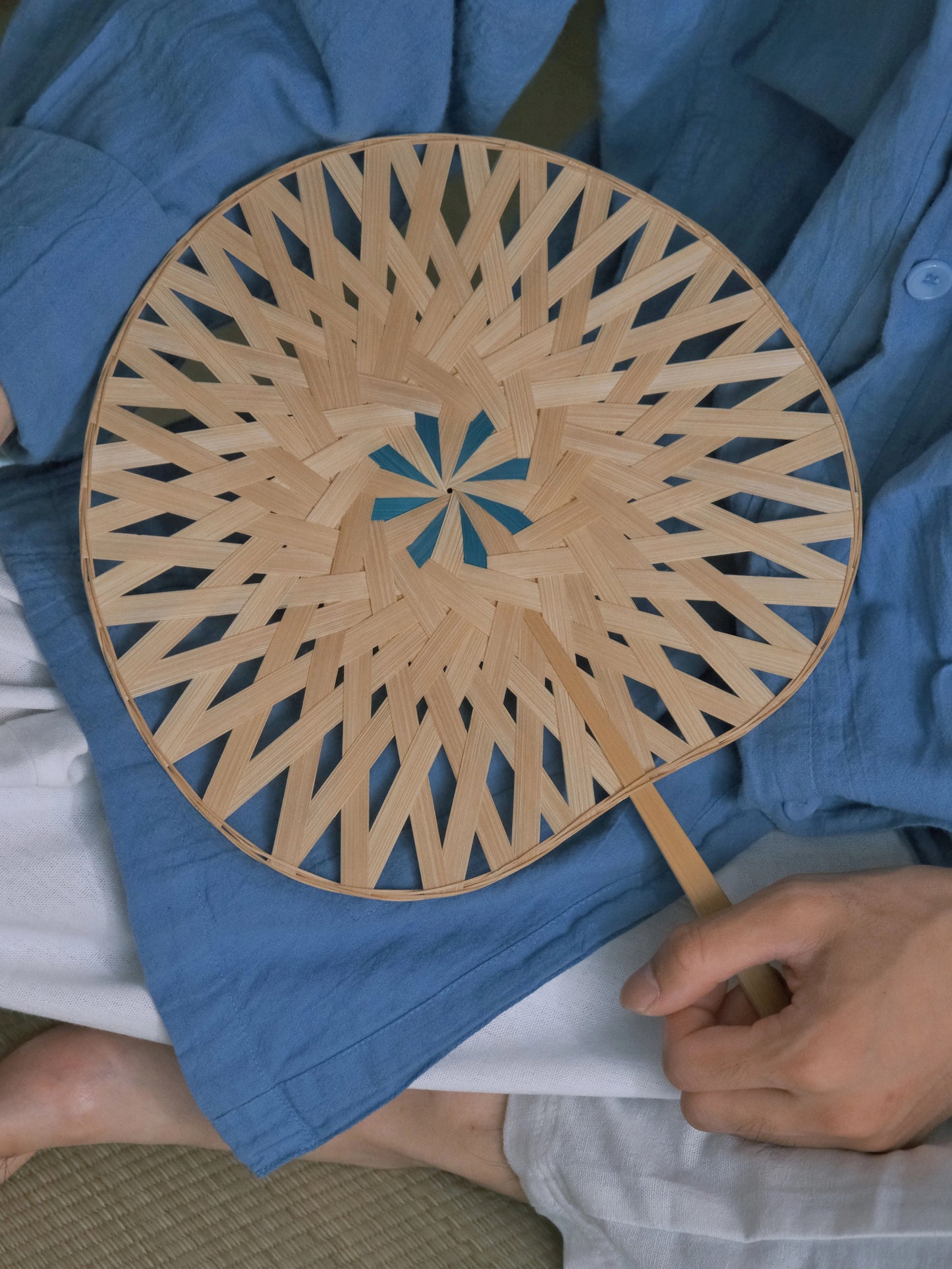 ICH Handmade Bamboo Woven Fan