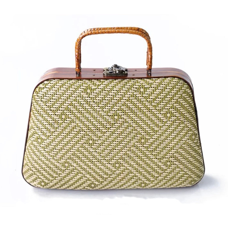 Handmade Bamboo Woven Tote Bag