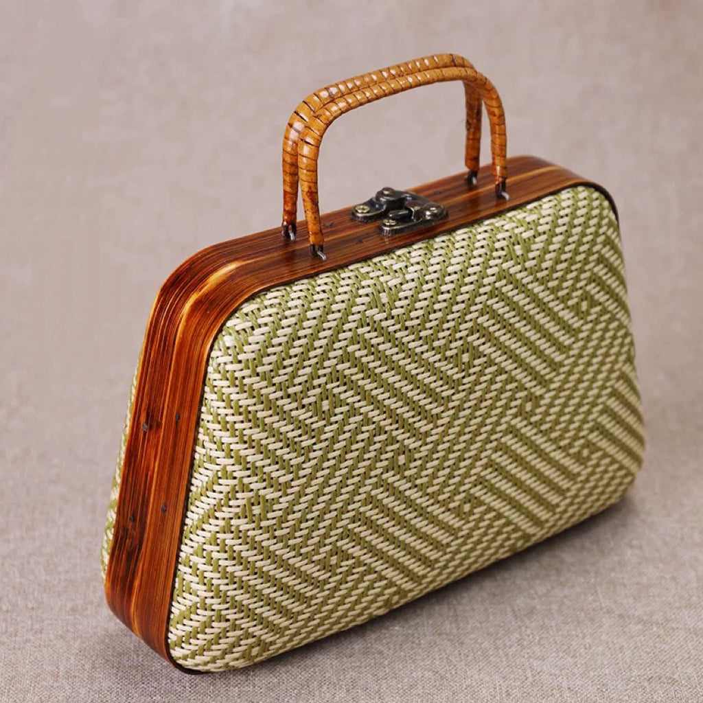 Handmade Bamboo Woven Tote Bag