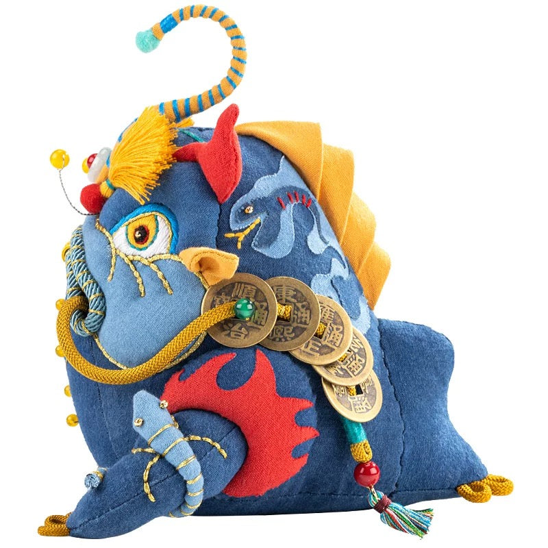 Chinese Intangible Cultural Heritage Five Poisons Golden Toad Fragrance Sachet Embroidery