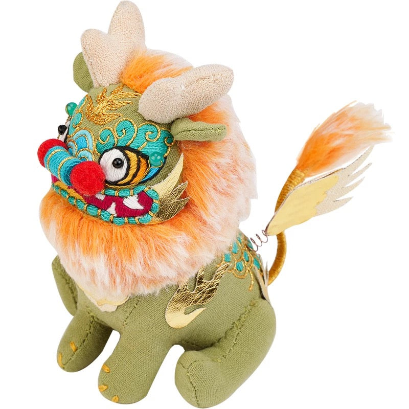 Handmade Embroidered Fragrance Sachet 3D Doll – Jade Qilin