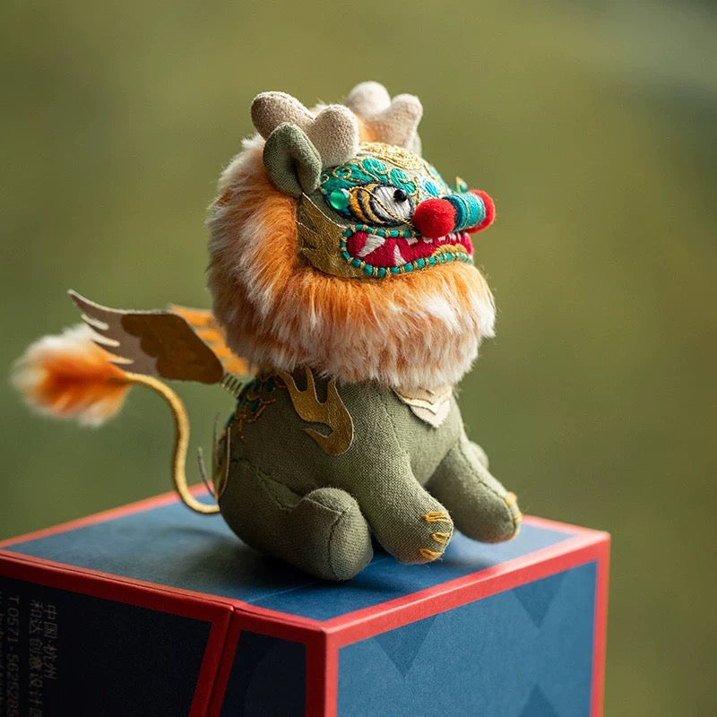 Handmade Embroidered Fragrance Sachet 3D Doll – Jade Qilin