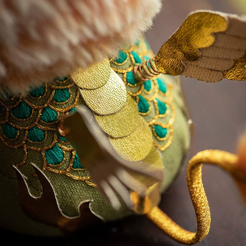 Handmade Embroidered Fragrance Sachet 3D Doll – Jade Qilin