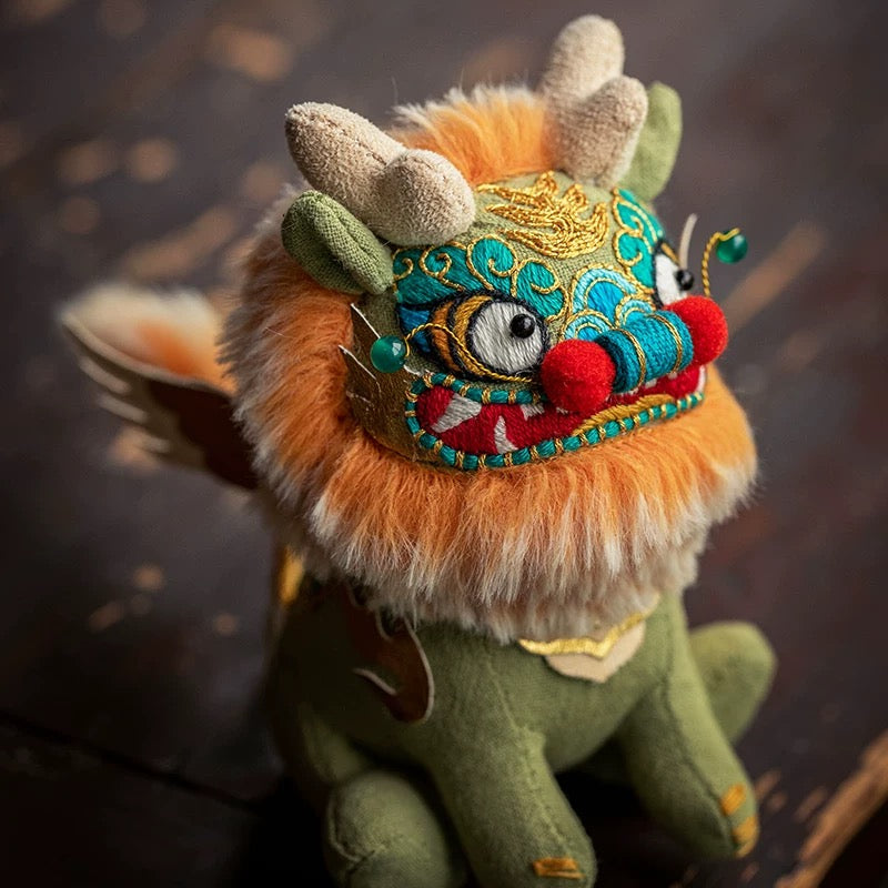 Handmade Embroidered Fragrance Sachet 3D Doll – Jade Qilin