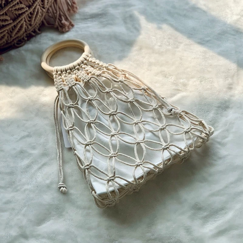 Hand-woven clutch bag