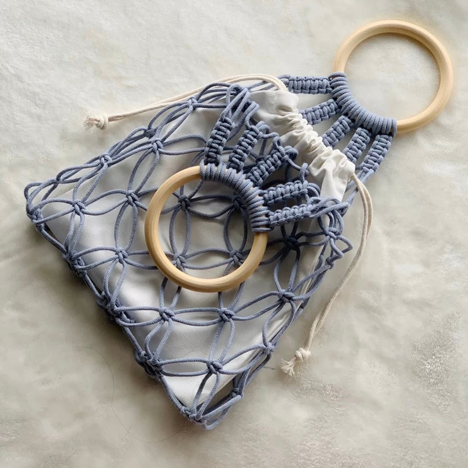 Hand-woven clutch bag