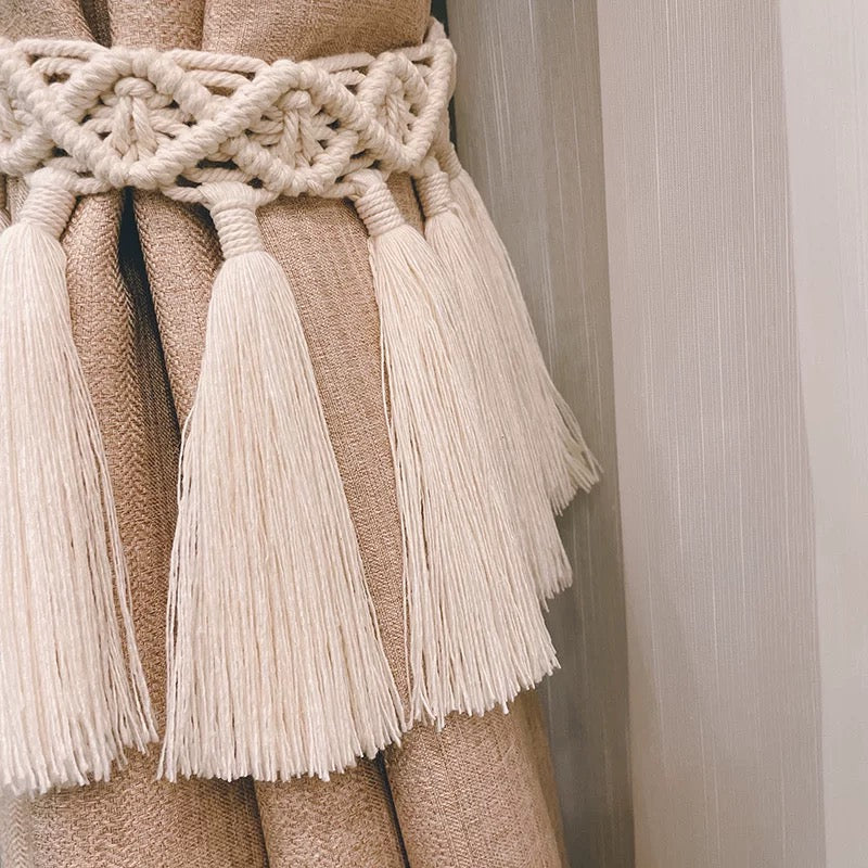 Hand-woven tassel drawstring