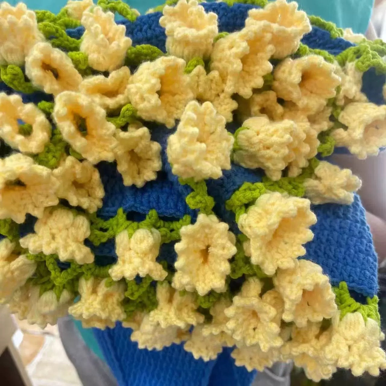 Handmade Crocheted Bouquet Blanket Material Kit - Lily of the Valley