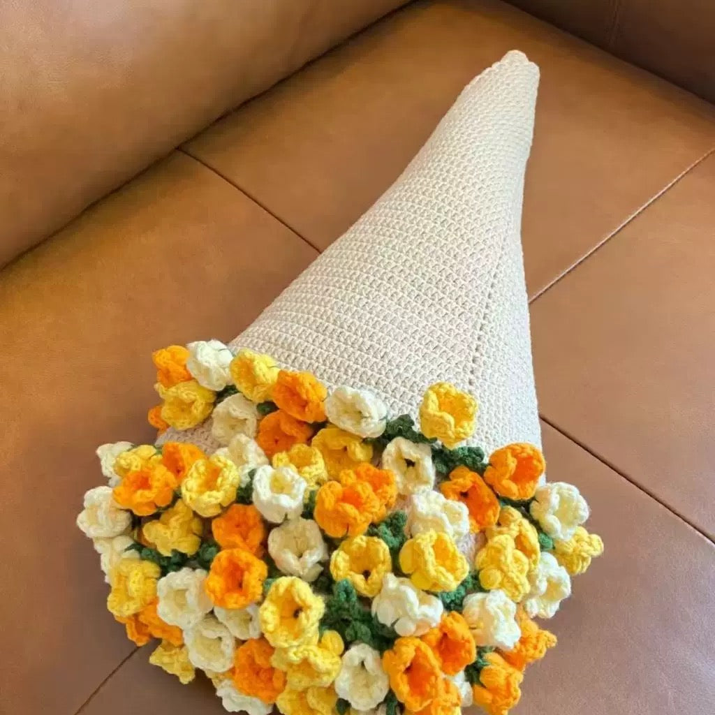 Handmade Crocheted Bouquet Blanket Material Kit - Lily of the Valley