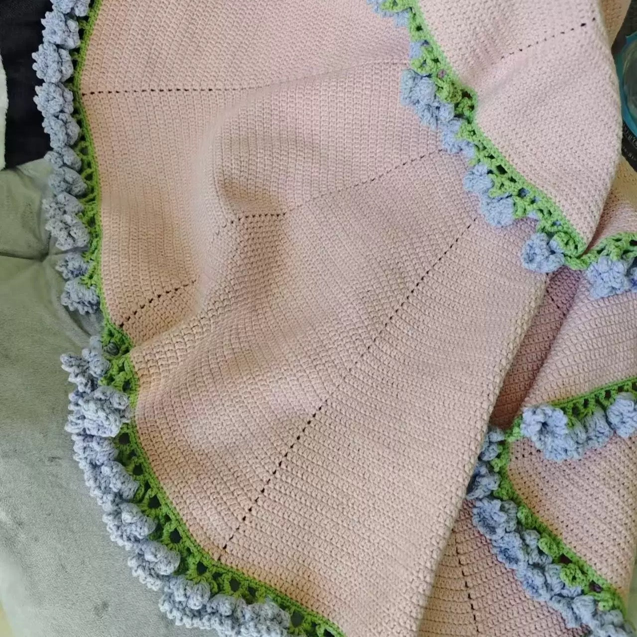 Handmade Crocheted Bouquet Blanket Material Kit - Lily of the Valley