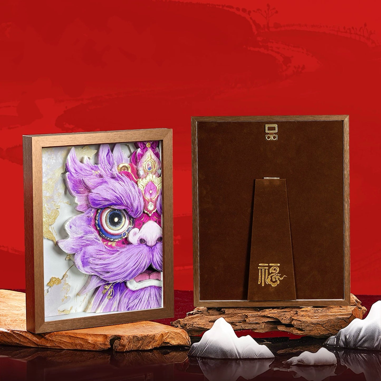 Floral Lion Awakening: Intangible Cultural Heritage Paper-Cut Ornament