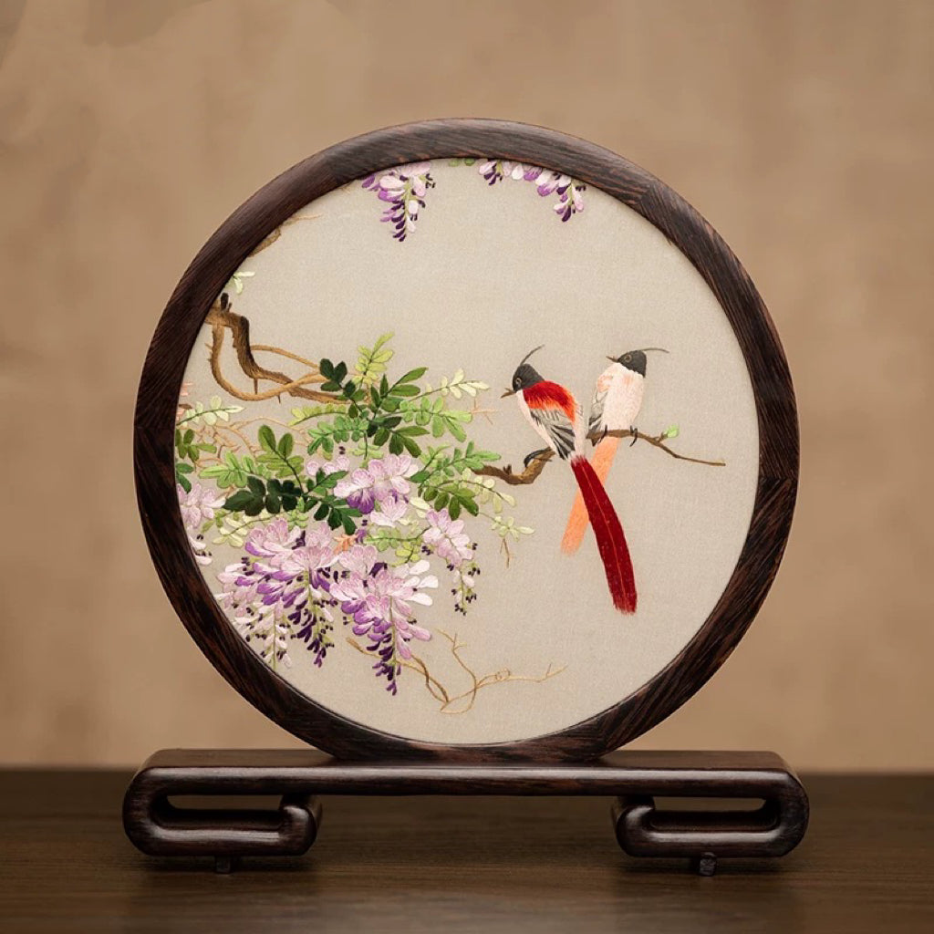 Intangible Cultural Heritage Suzhou Embroidery Real Silk Hand-Embroidered Ornament