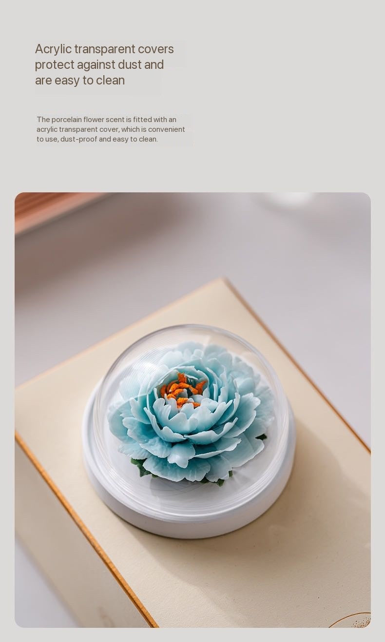 Handmade Ceramic Flower Fragrance Diffuser – Peony
