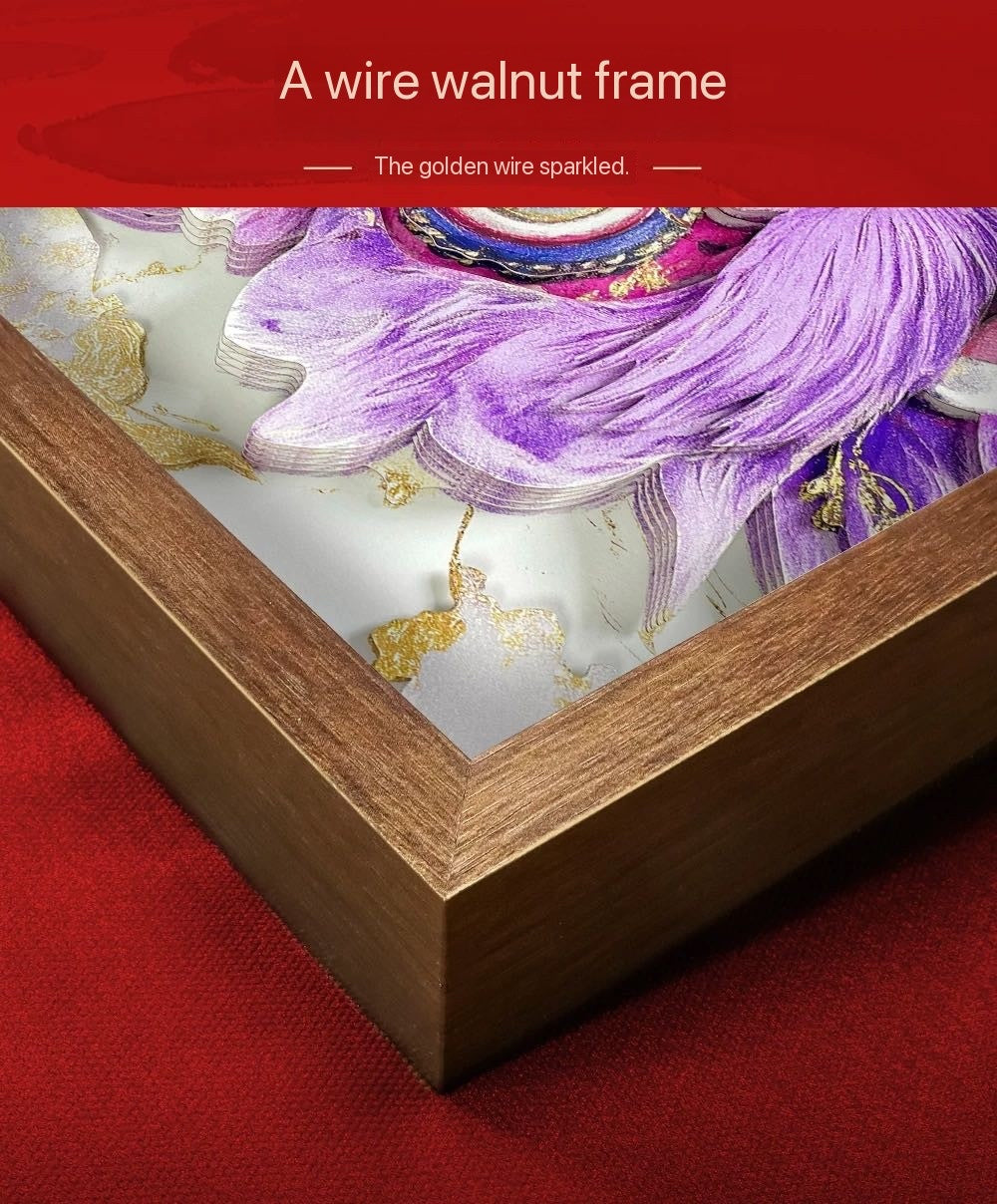 Floral Lion Awakening: Intangible Cultural Heritage Paper-Cut Ornament