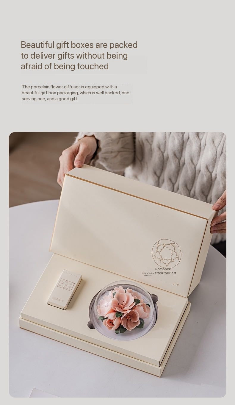 Hand-Molded Ceramic Flower Fragrance Diffuser – Tulip