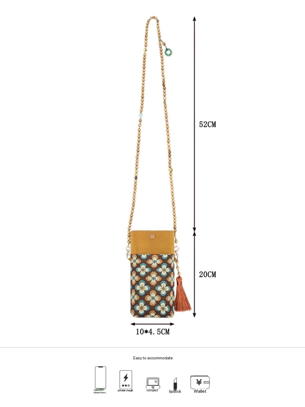 Dunhuang Floral Pattern Chinese-Style Phone Bag
