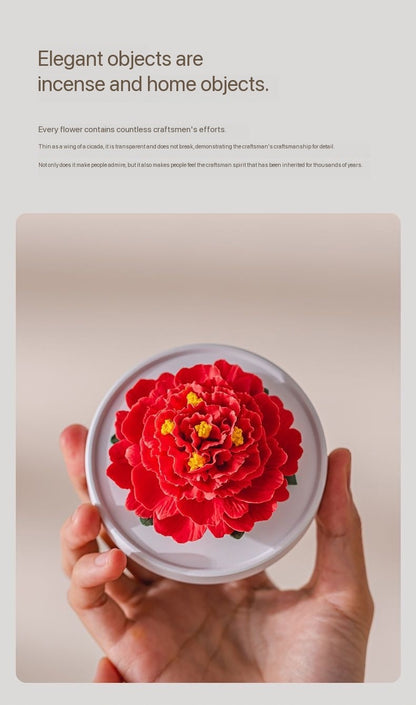 Hand-molded Ceramic Peony Aroma Diffuser