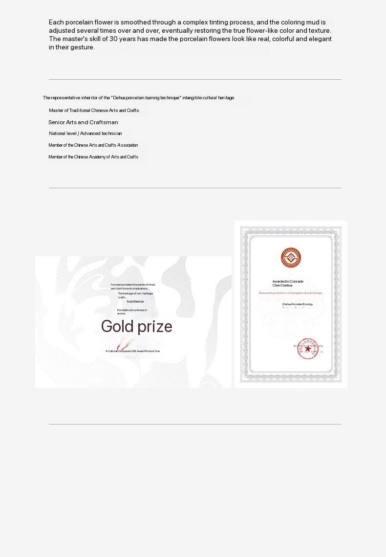 Chinese ICH Handcrafted Ceramic Hand-Molded Flower – Bauhinia Aroma Diffuser