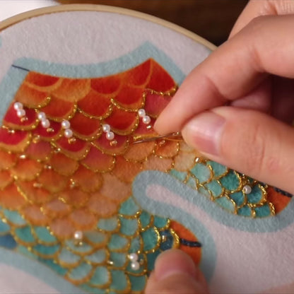 Qilin  hand-embroidered doll